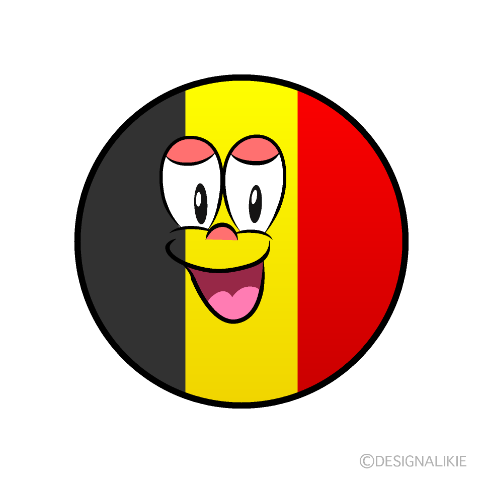 Bandera Bélgica Sonriente Animado