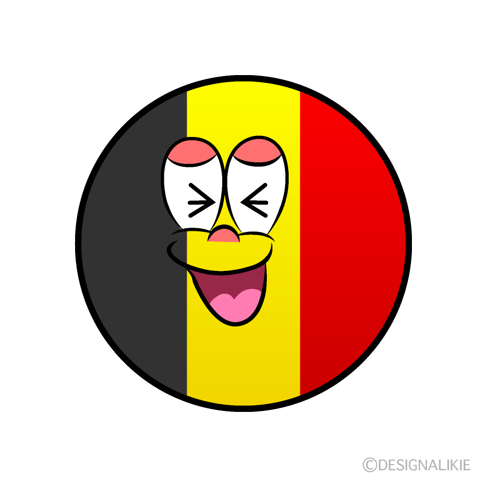 Bandera Bélgica Riendo Animado