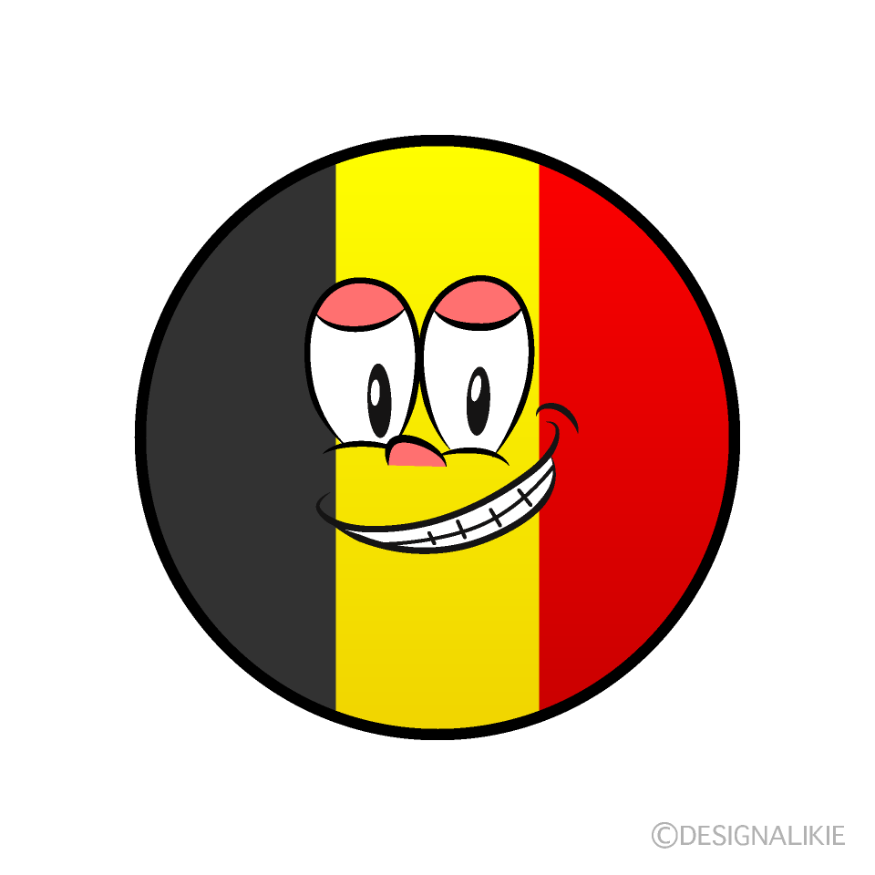 Bandera Bélgica Sonriendo Animado