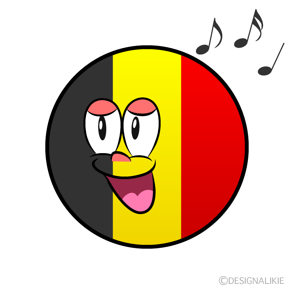 Bandera Bélgica Canto Animado