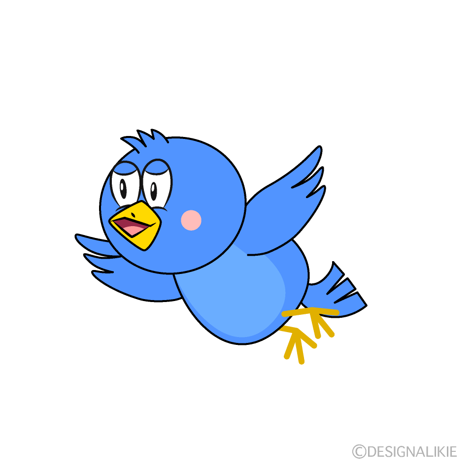 Blue Bird Cartoon Character Image