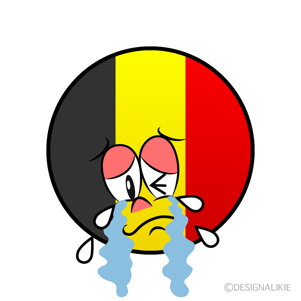 Bandera Bélgica Llorando Animado
