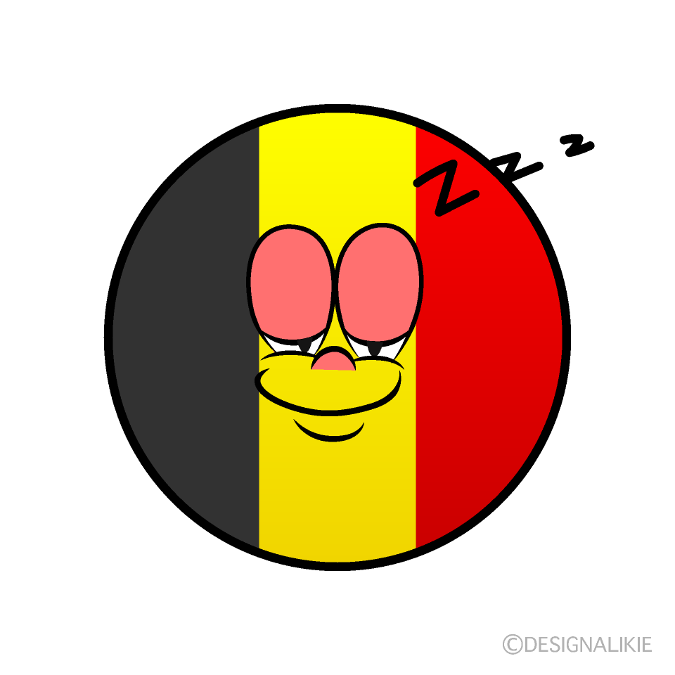 Bandera Bélgica Dormido Animado