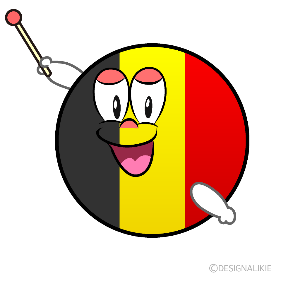 Bandera Bélgica Explique Animado