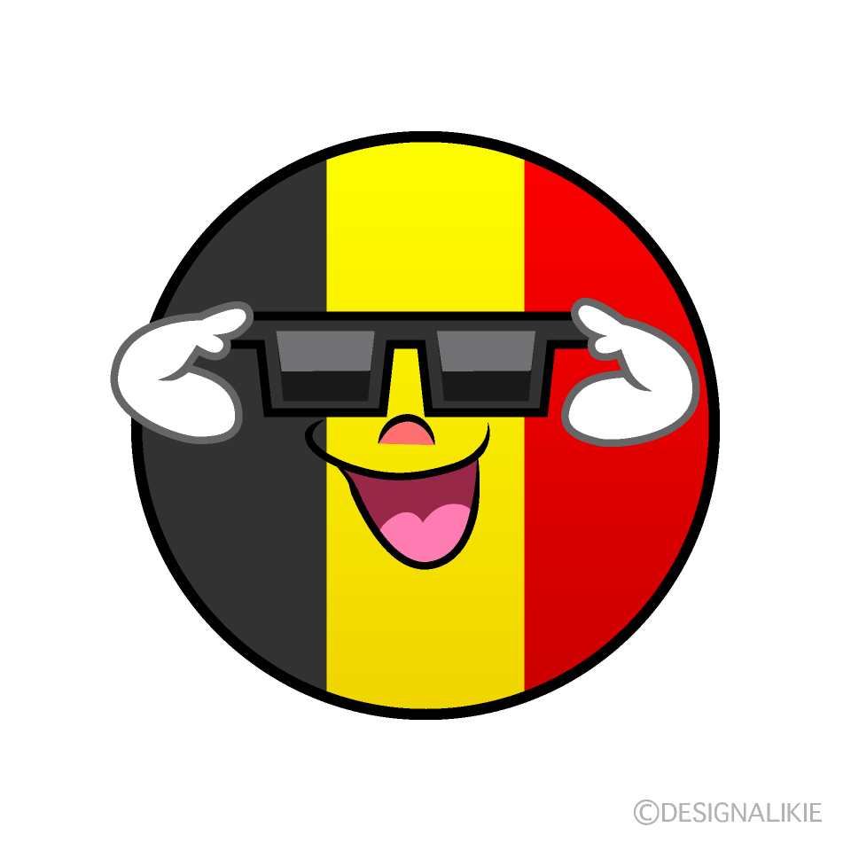 Bandera Bélgica Frio Animado