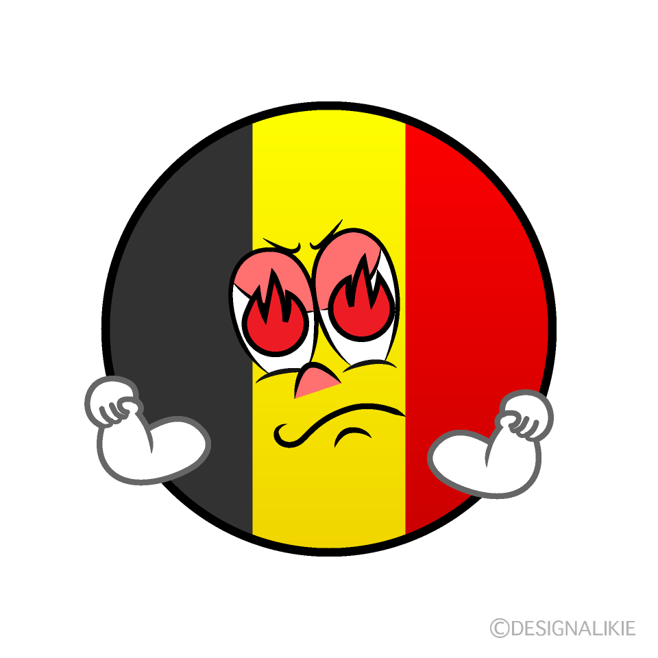 Bandera Bélgica Entusiasmo Animado