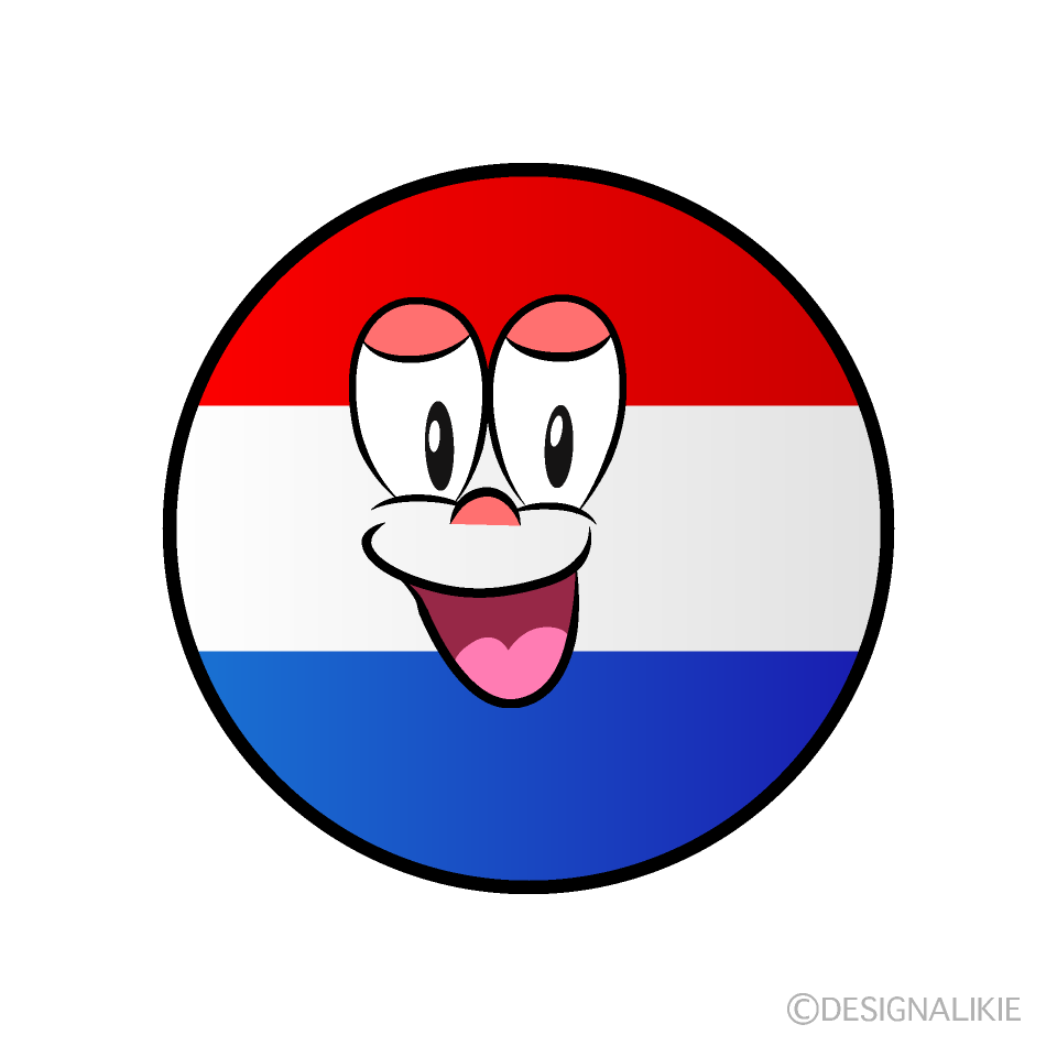 Bandera Holandesa Sonriente Animado