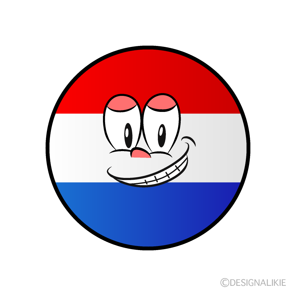 Bandera Holandesa Sonriendo Animado