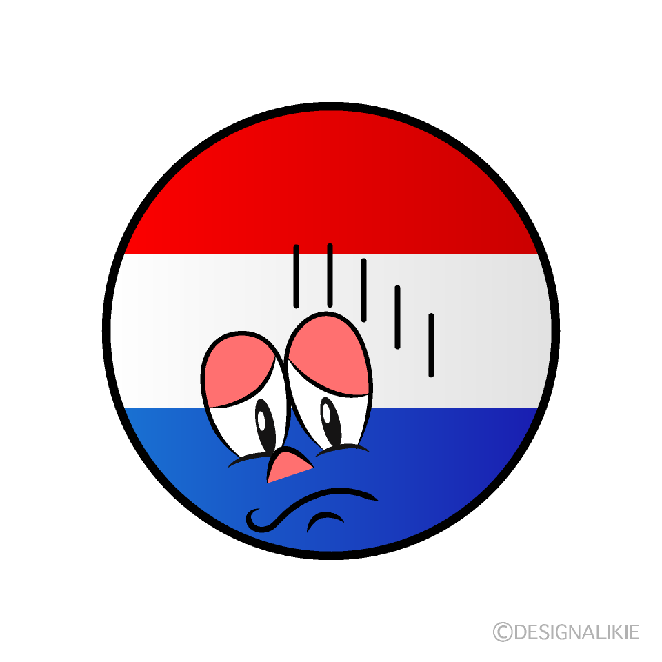 Bandera Holandesa Deprimido Animado