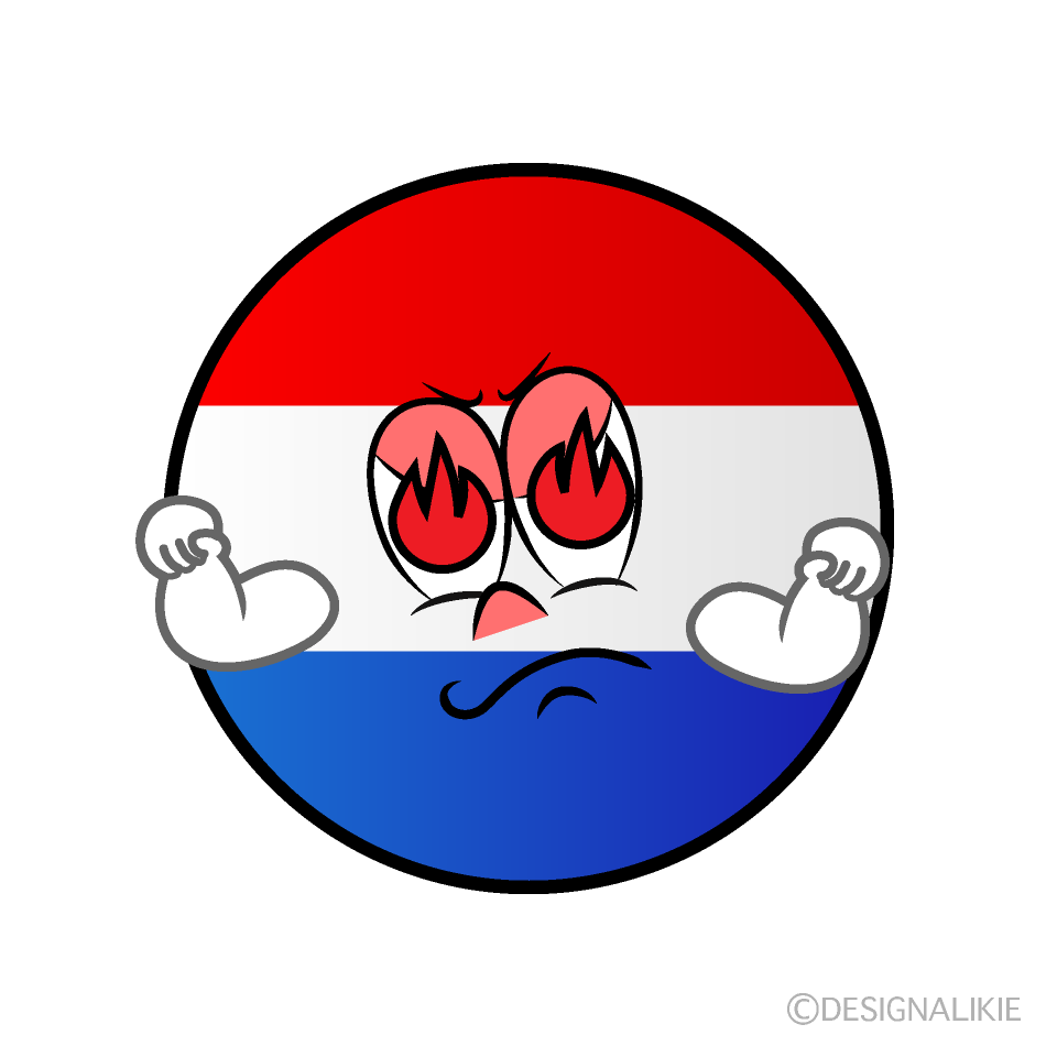 Bandera Holandesa Entusiasmo Animado