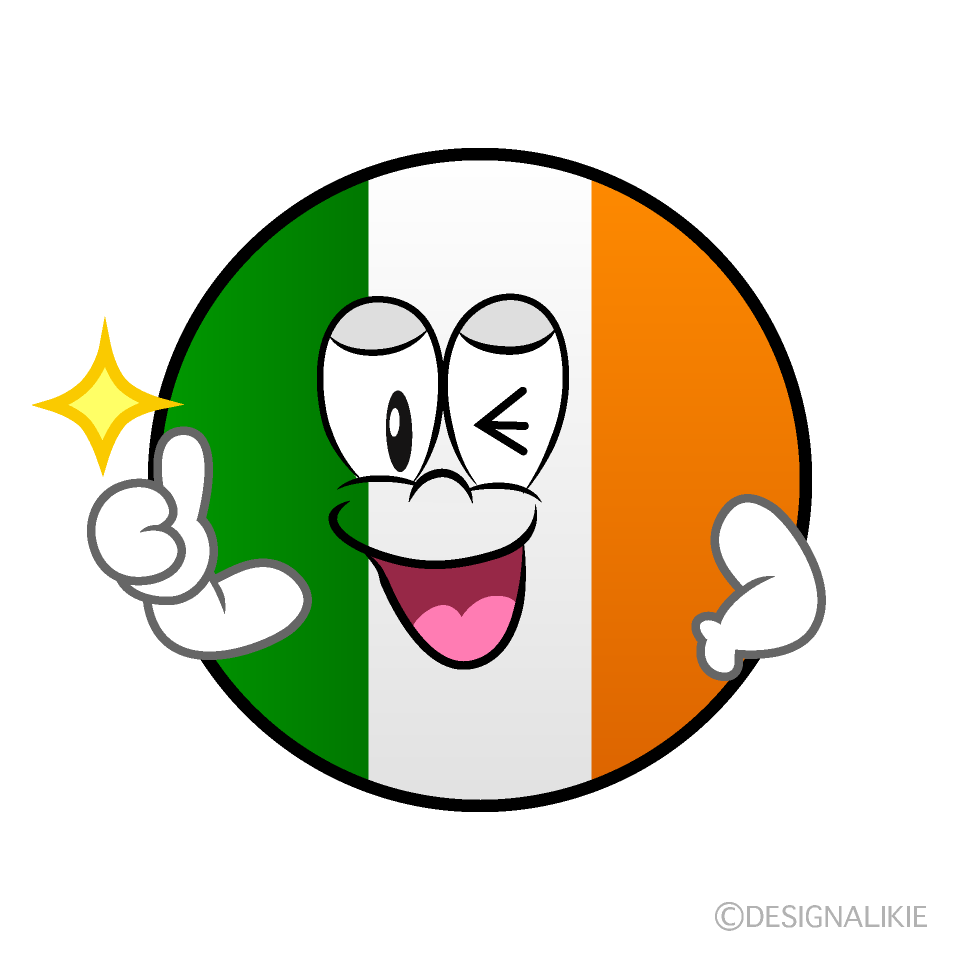 Bandera Irlandesa Pulgares hacia arriba Animado