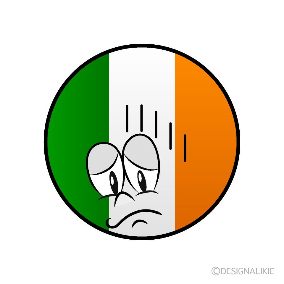 Bandera Irlandesa Deprimido Animado