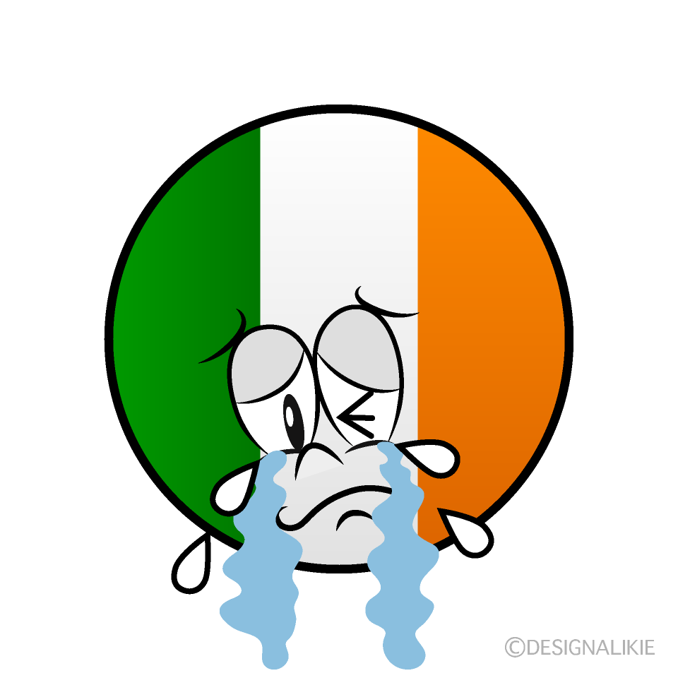 Bandera Irlandesa Llorando Animado