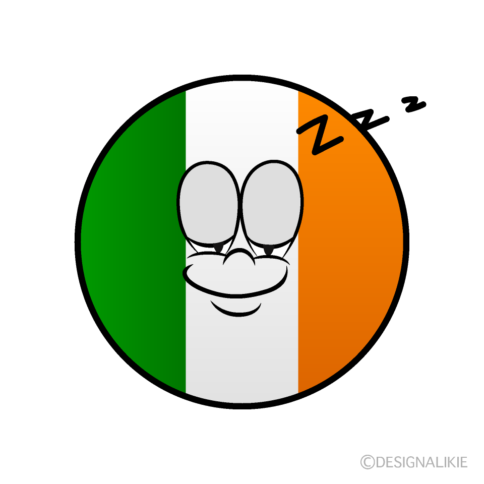 Bandera Irlandesa Dormido Animado