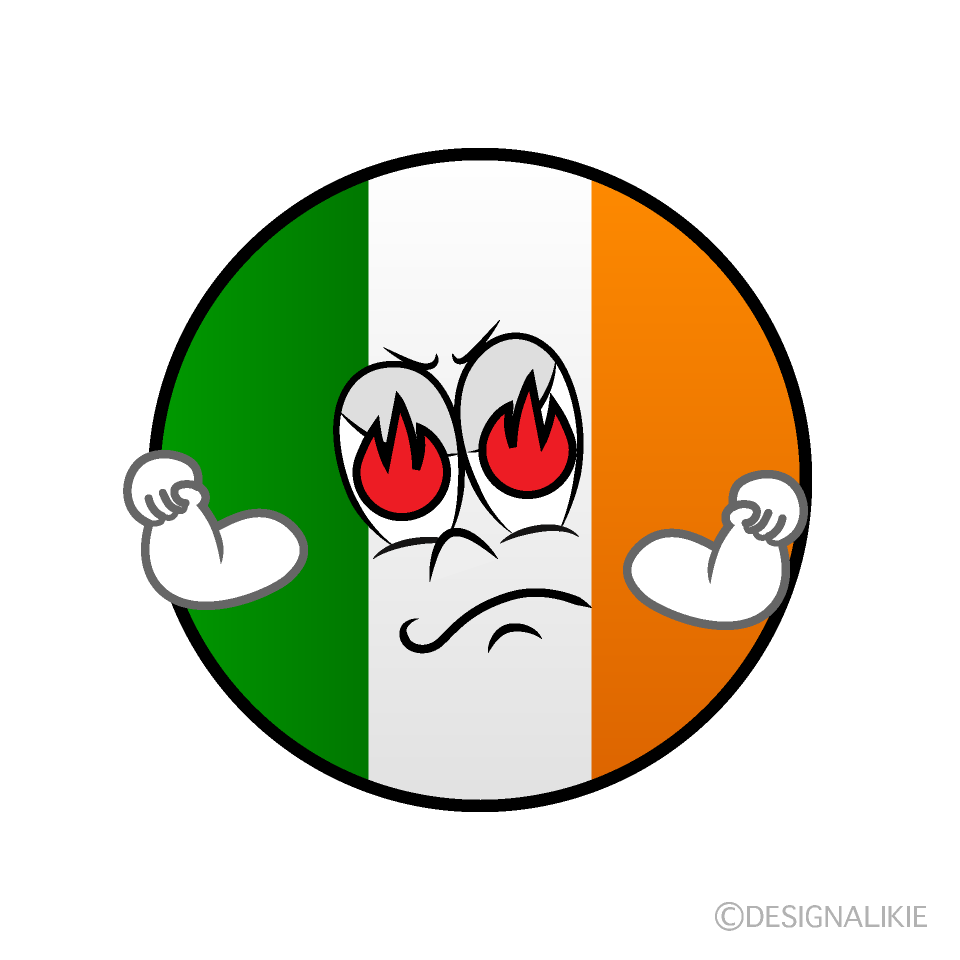 Bandera Irlandesa Entusiasmo Animado