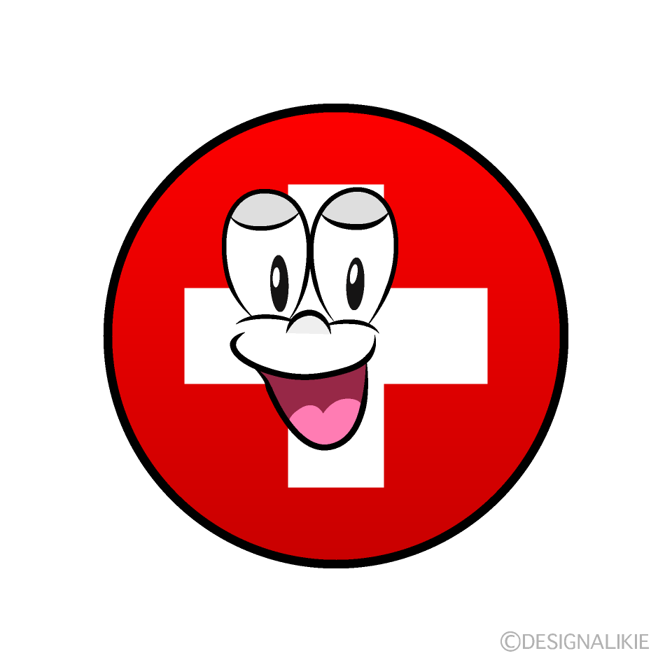 Bandera Suiza Sonriente Animado