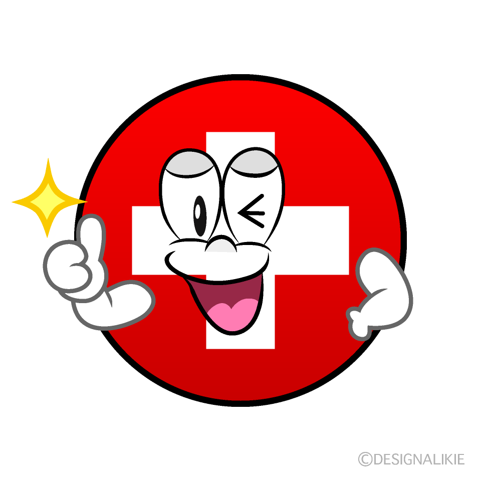Bandera Suiza Pulgares hacia arriba Animado