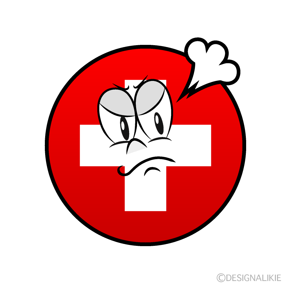 Bandera Suiza Enojado Animado