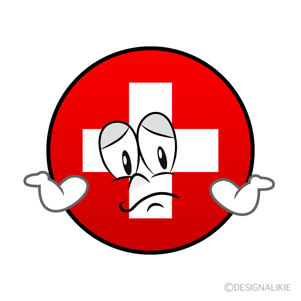 Bandera Suiza Preocupado Animado