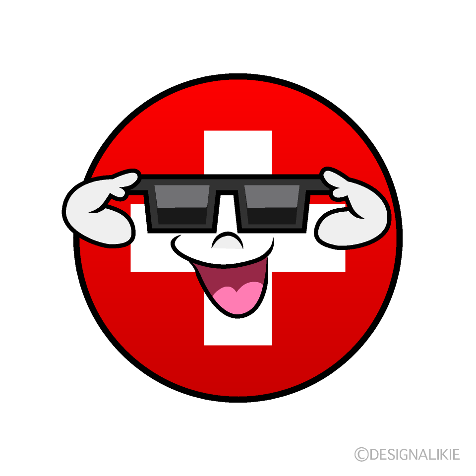 Cool Swiss Symbol Cartoon Character Image