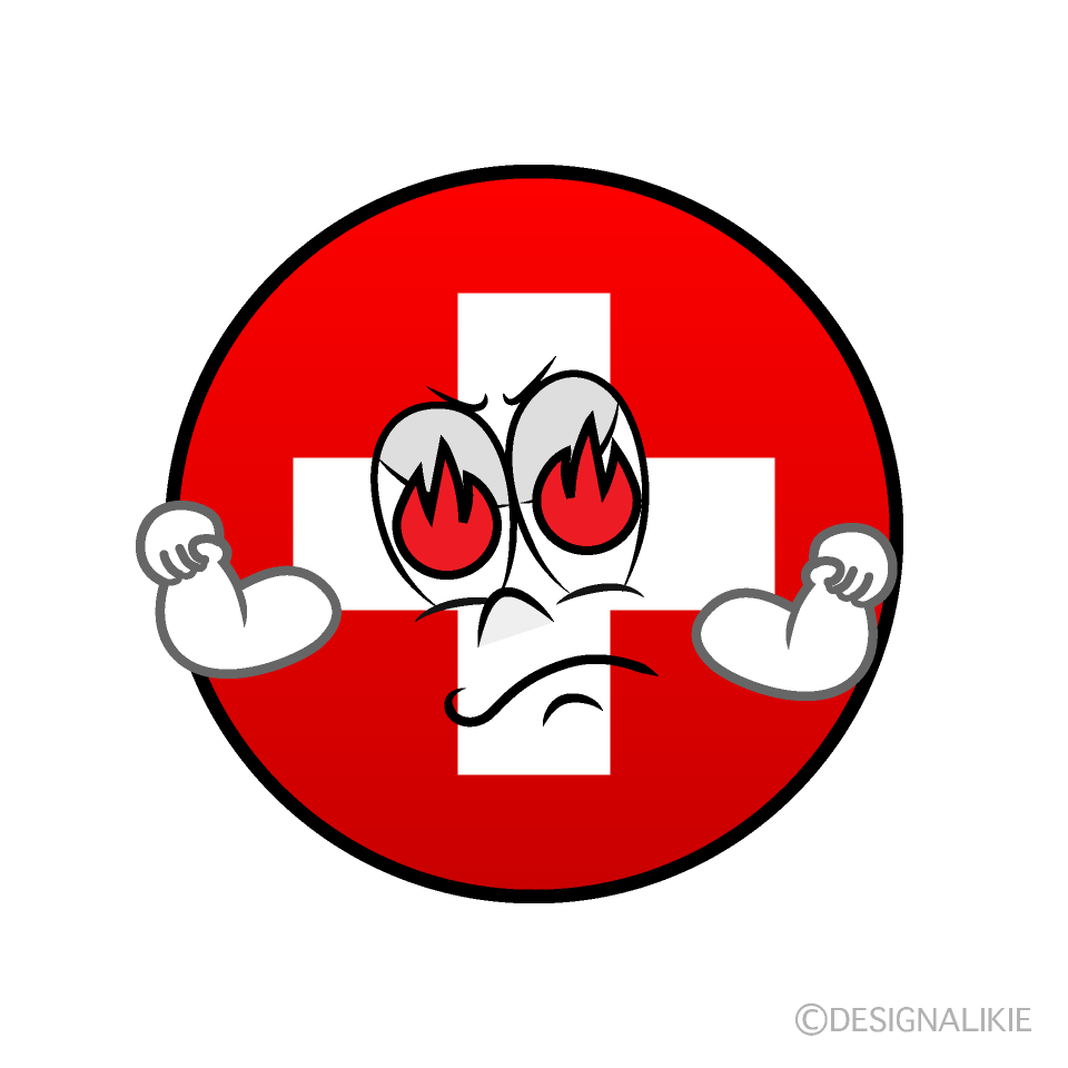 Bandera Suiza Entusiasmo Animado