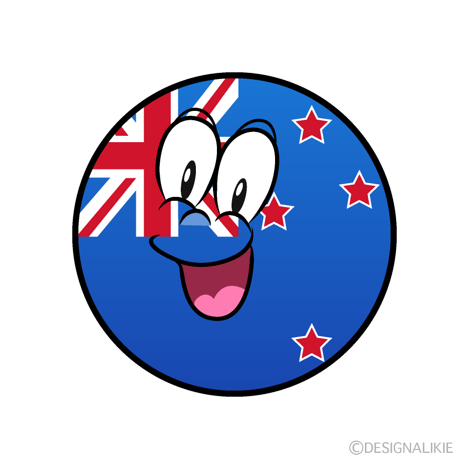 Bandera Nueva Zelanda Sorprendente Animado