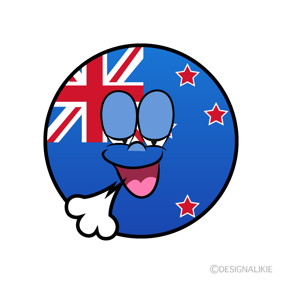 Bandera Nueva Zelanda Relajante Animado
