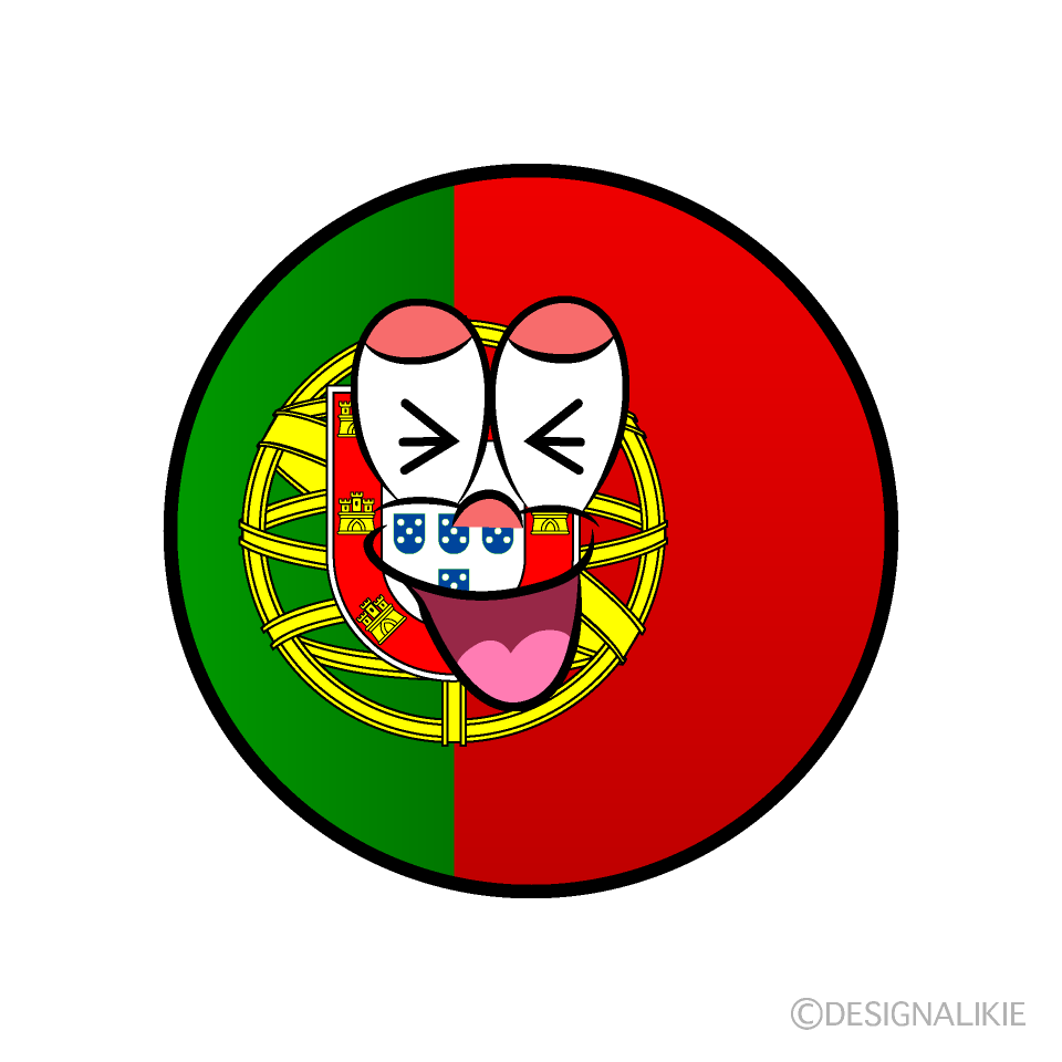 Bandera Portugal Riendo Animado