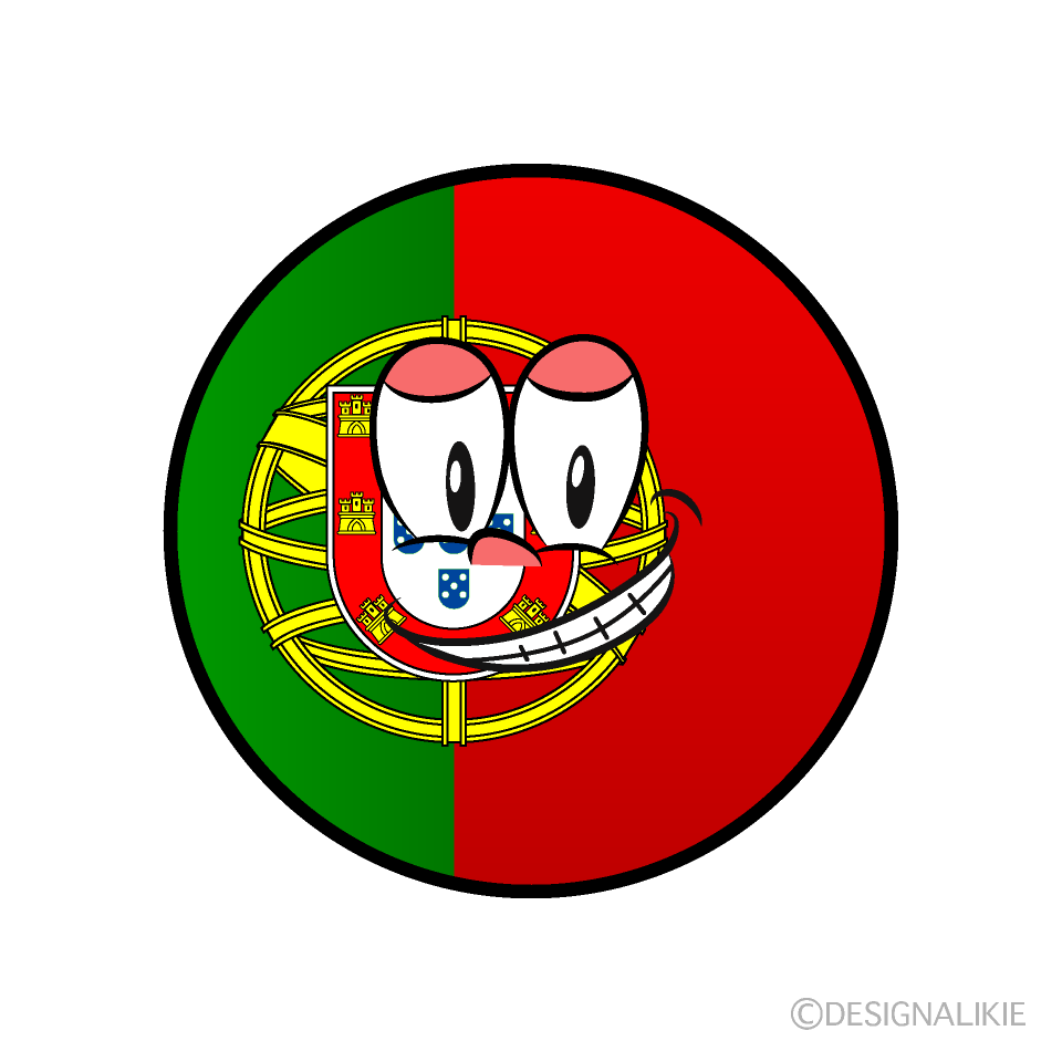 Grinning Portugal Symbol Cartoon Character Image