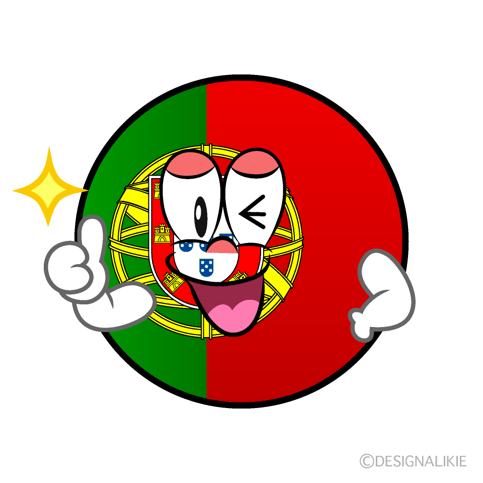 Bandera Portugal Pulgares hacia arriba Animado
