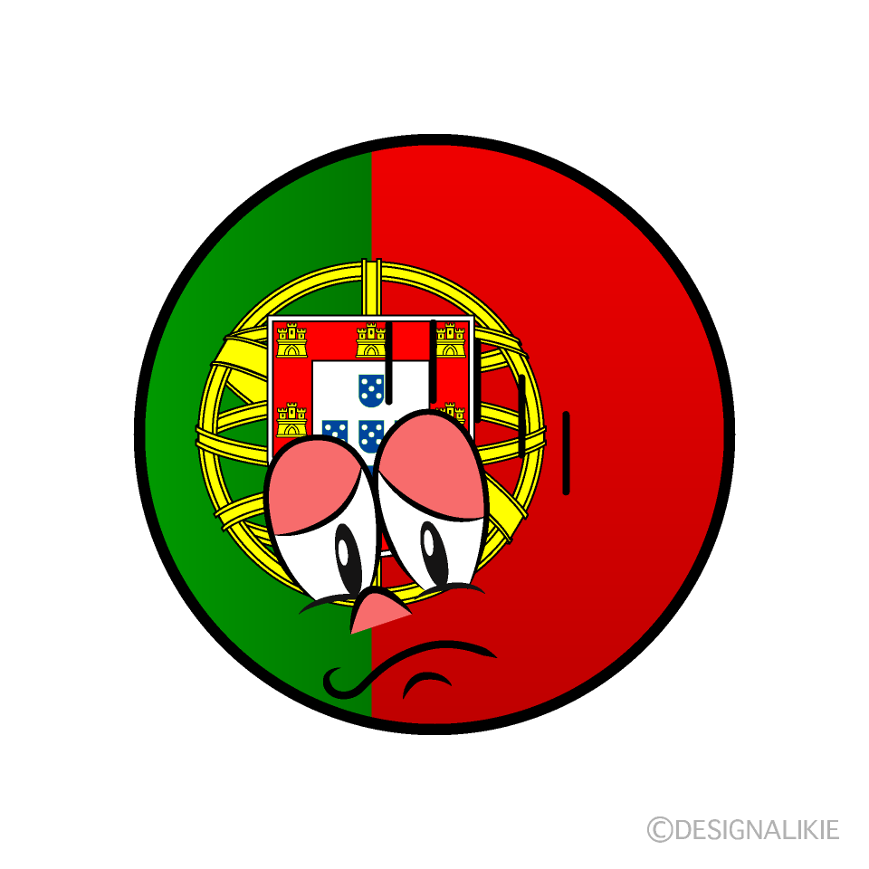 Bandera Portugal Deprimido Animado