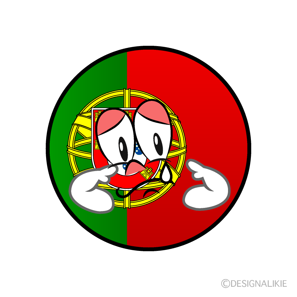 Bandera Portugal Triste Animado