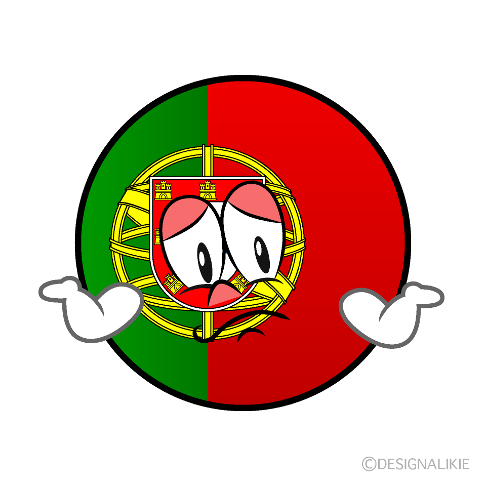 Bandera Portugal Preocupado Animado
