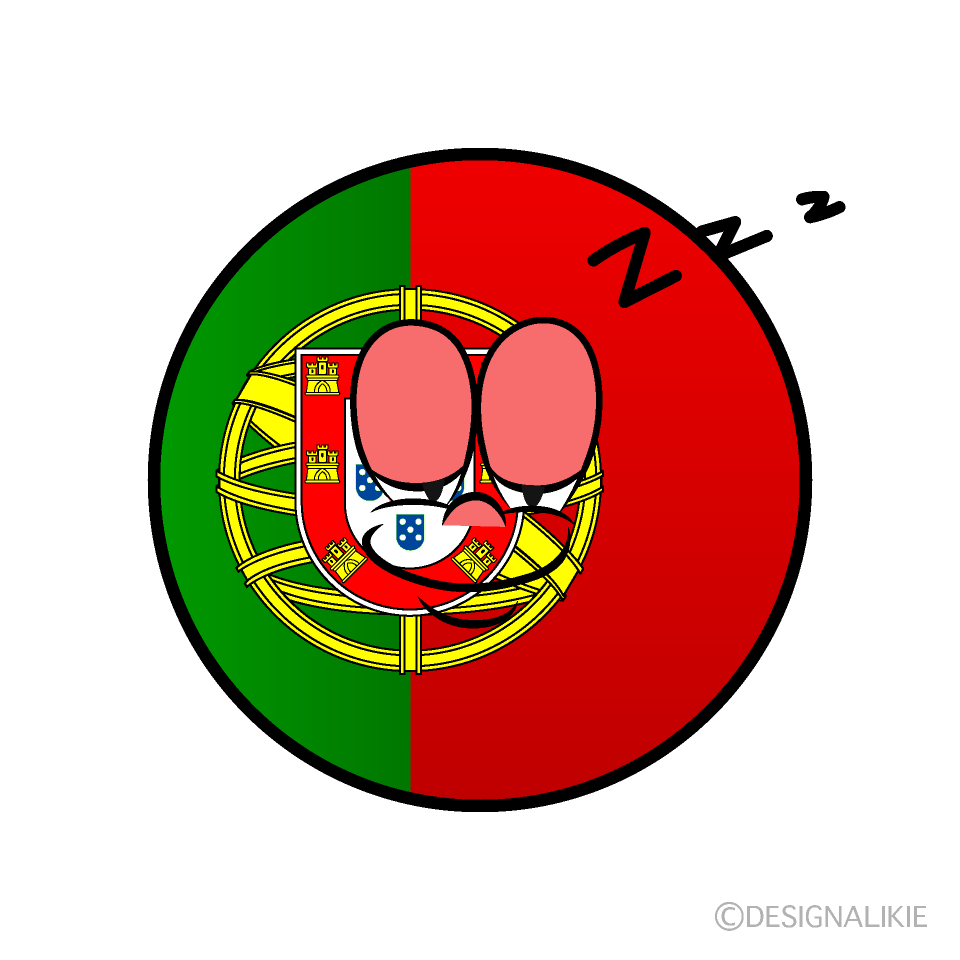Bandera Portugal Dormido Animado