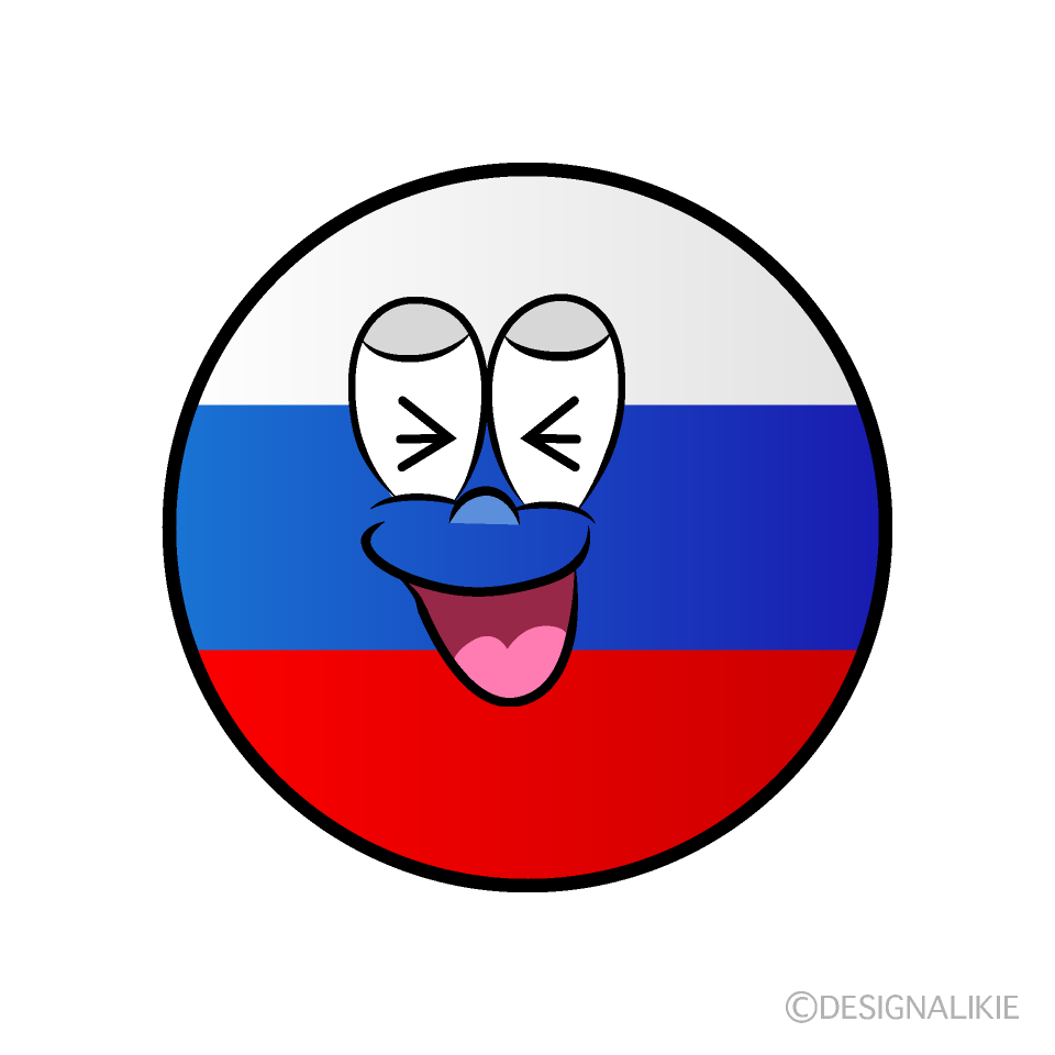 Bandera Rusa Riendo Animado