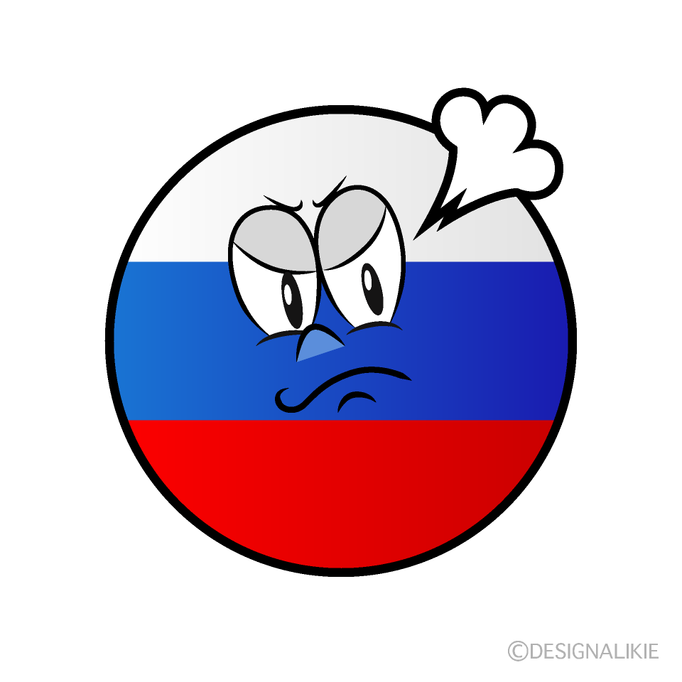 Bandera Rusa Enojado Animado