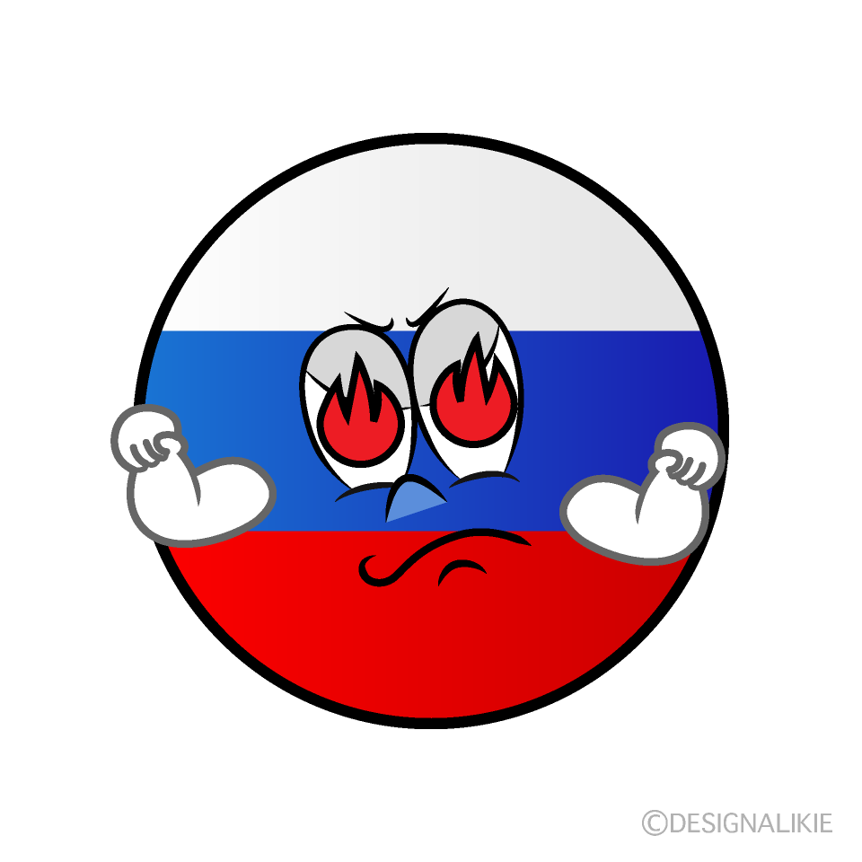Bandera Rusa Entusiasmo Animado