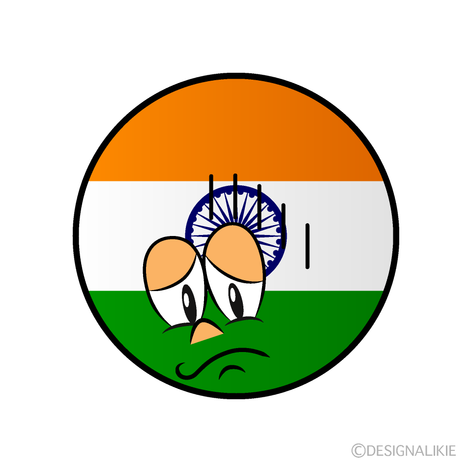 Bandera India Deprimido Animado