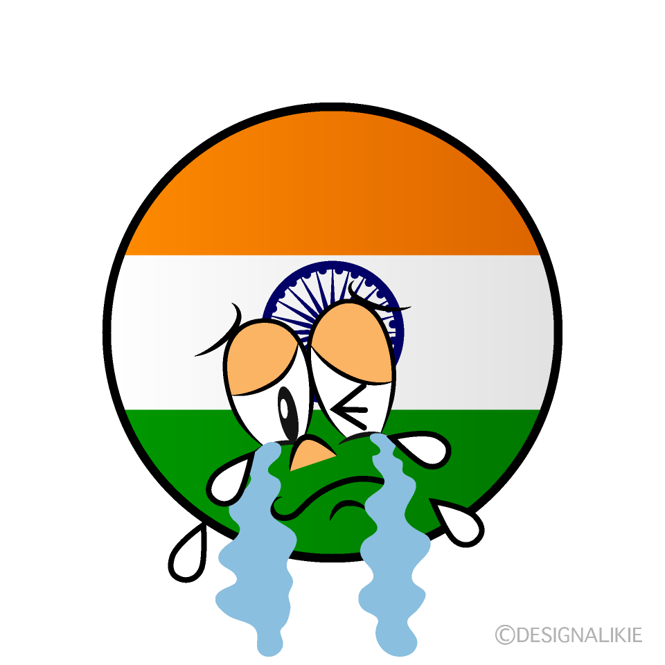 Bandera India Llorando Animado