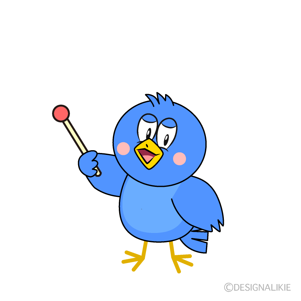 Pájaro Azul Hablando Animado