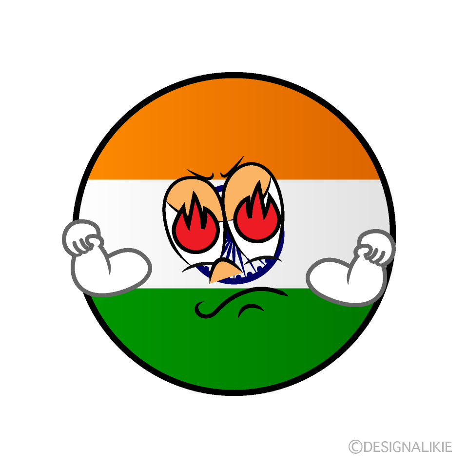 Bandera India Entusiasmo Animado