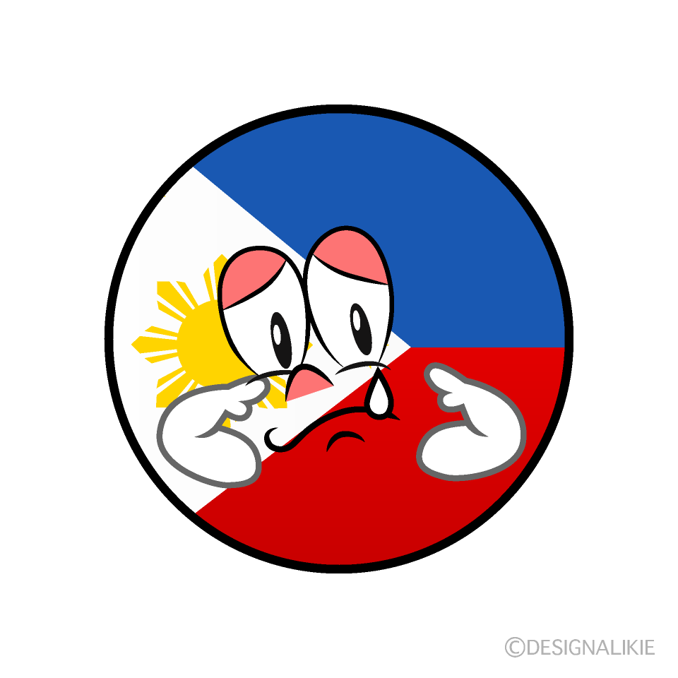 Bandera Filipinas Triste Animado