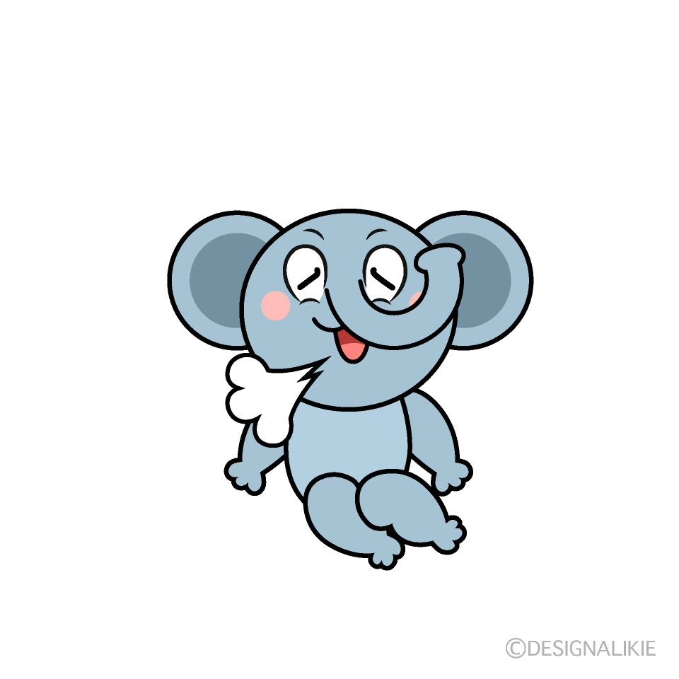 Relaxing Elephant Cartoon Character Image