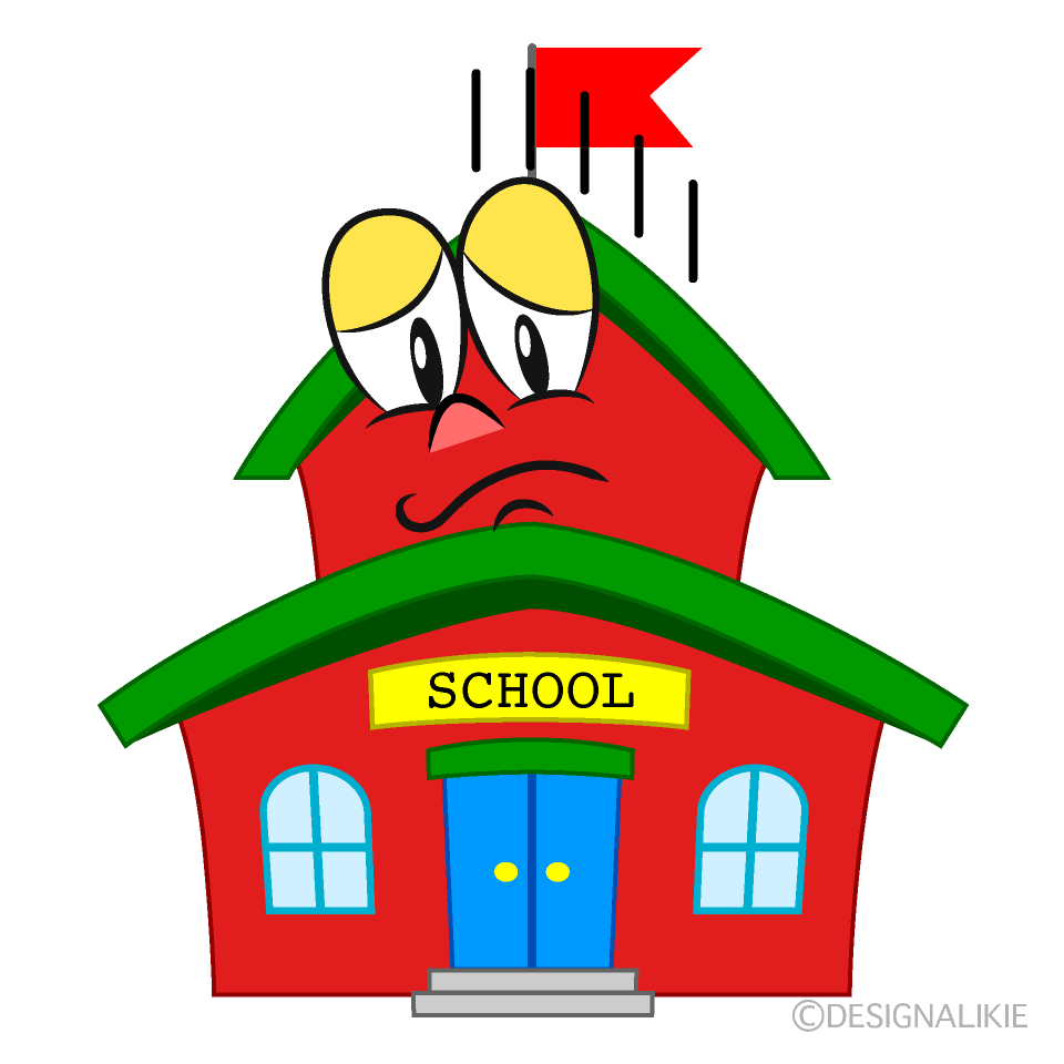 Depressed School Cartoon Character Image