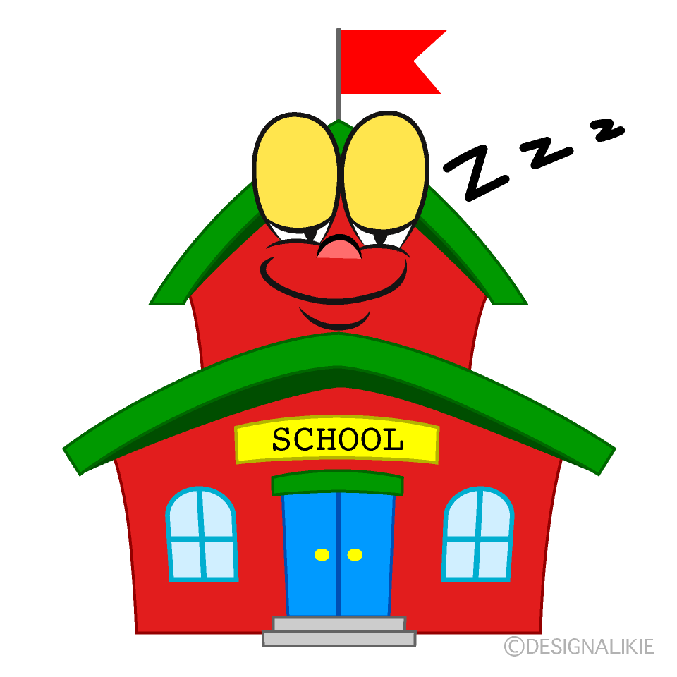 Sleeping School Cartoon Character Image