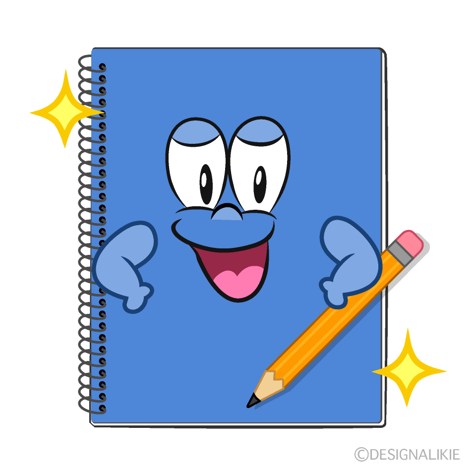 Glitter Notebook Cartoon Character Image