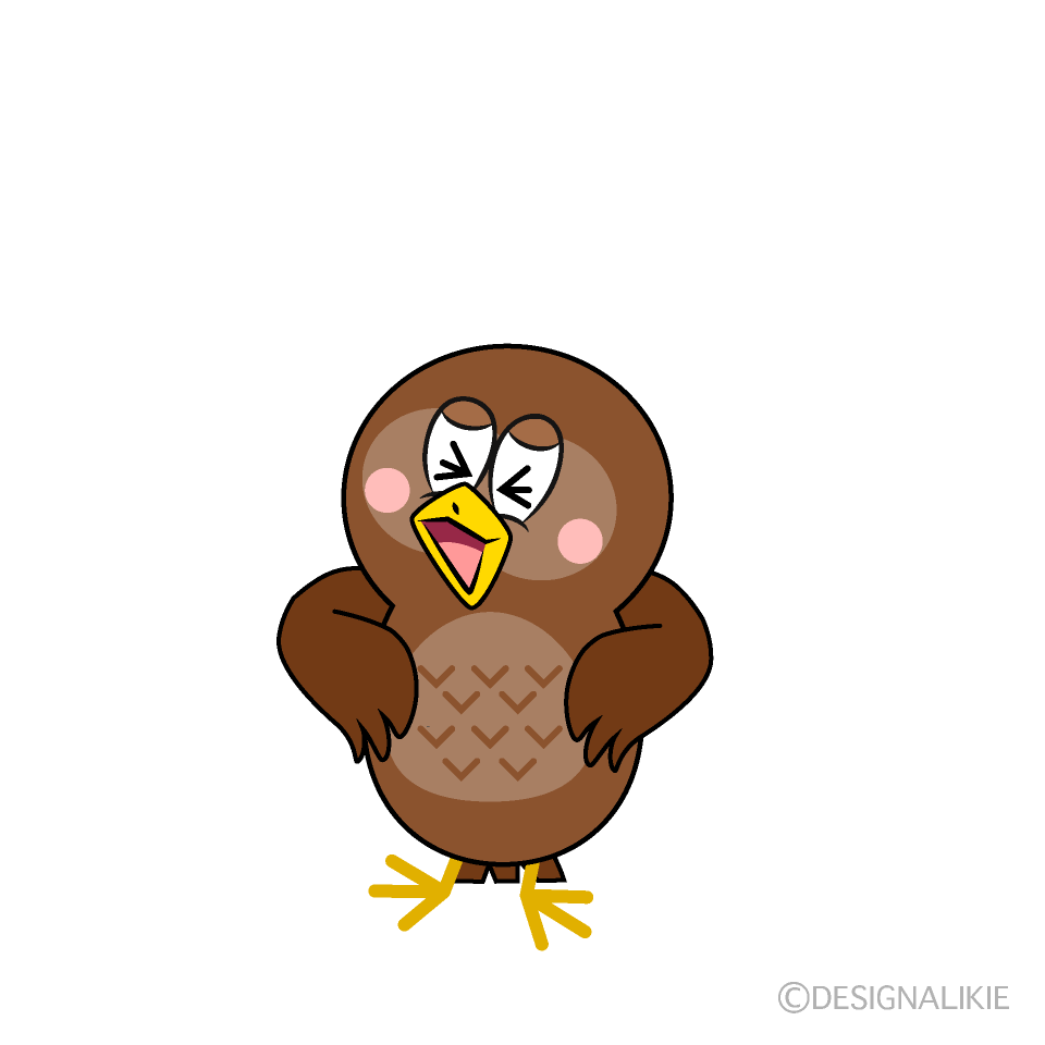 Laughing Owl Cartoon Character Image
