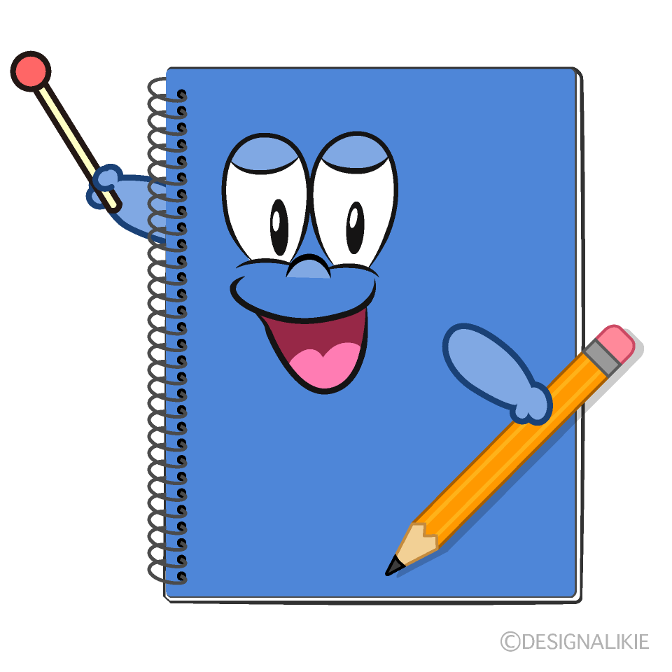 Speaking Notebook Cartoon Character Image