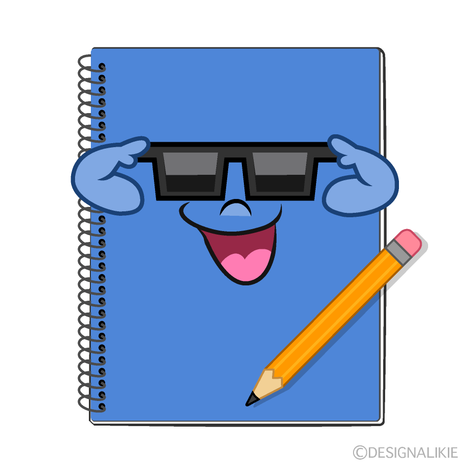 Cool Notebook Cartoon Character Image