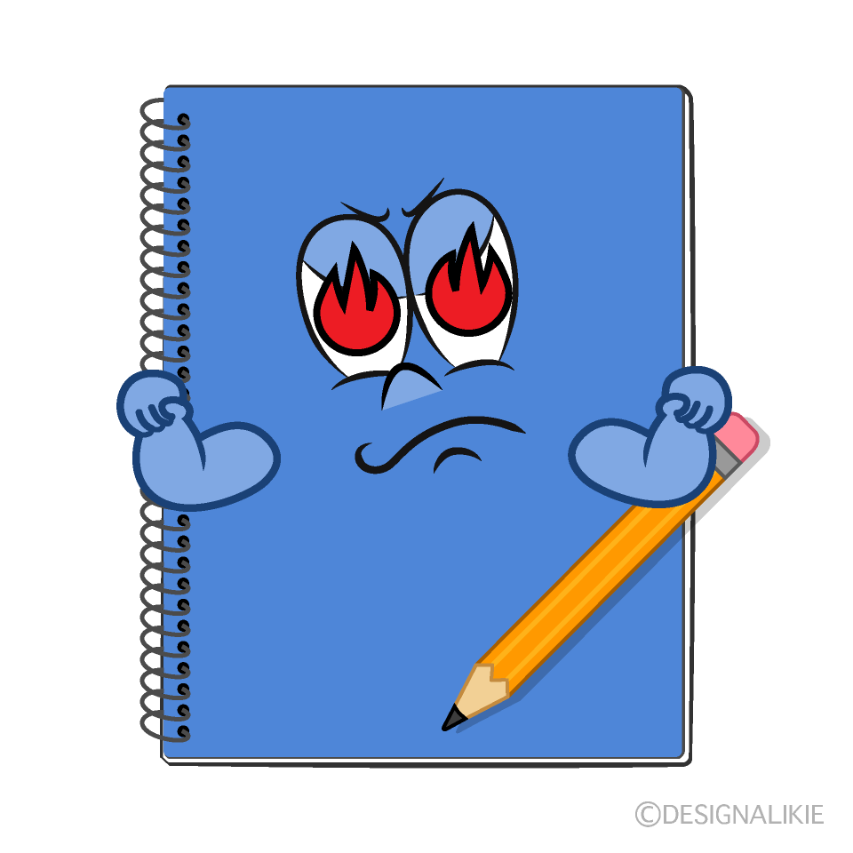 Enthusiasm Notebook Cartoon Character Image